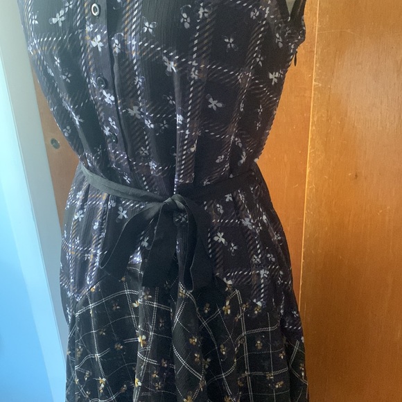 Simply Vera Wang hi-lo floral plaid dress M - Picture 4 of 13